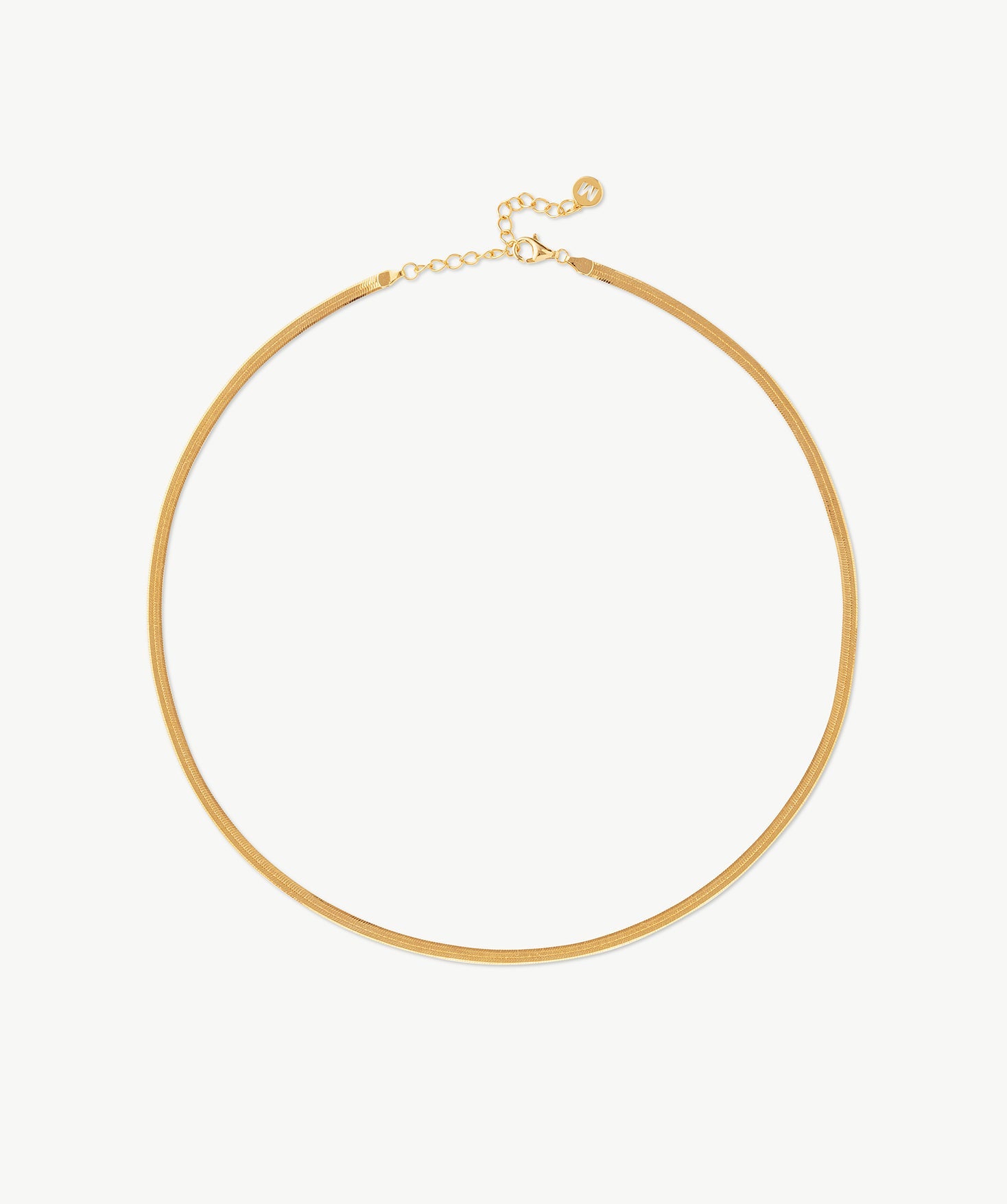 Classic Herringbone Chain Necklace in Gold | MaiaMina