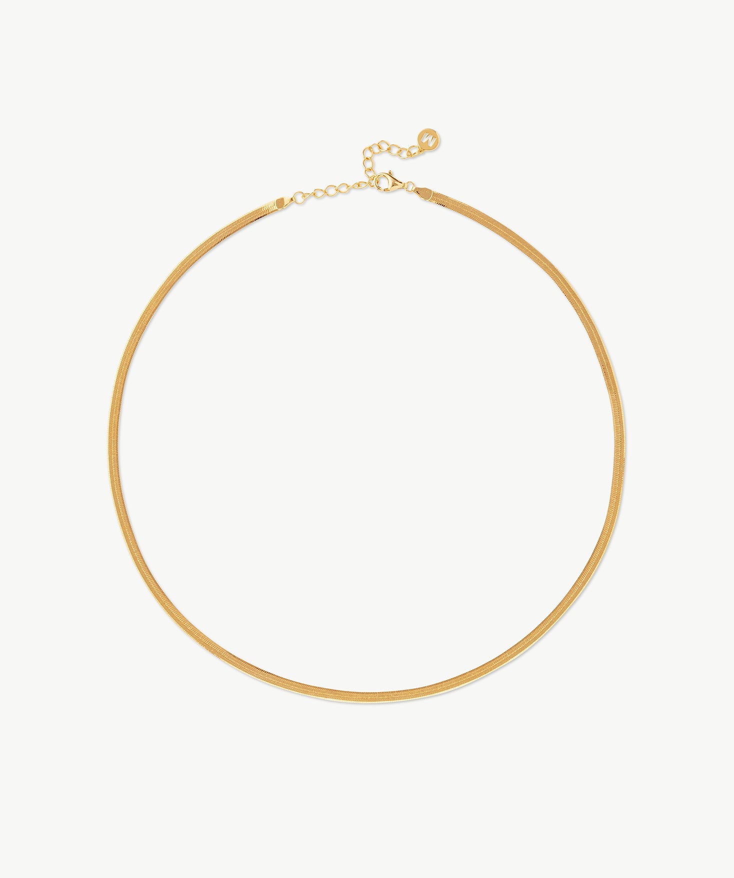 Classic Herringbone Chain Necklace in Gold | MaiaMina