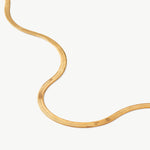 Classic Herringbone Chain Necklace in Gold | MaiaMina