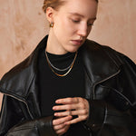 Classic Herringbone Chain Necklace in Gold | MaiaMina