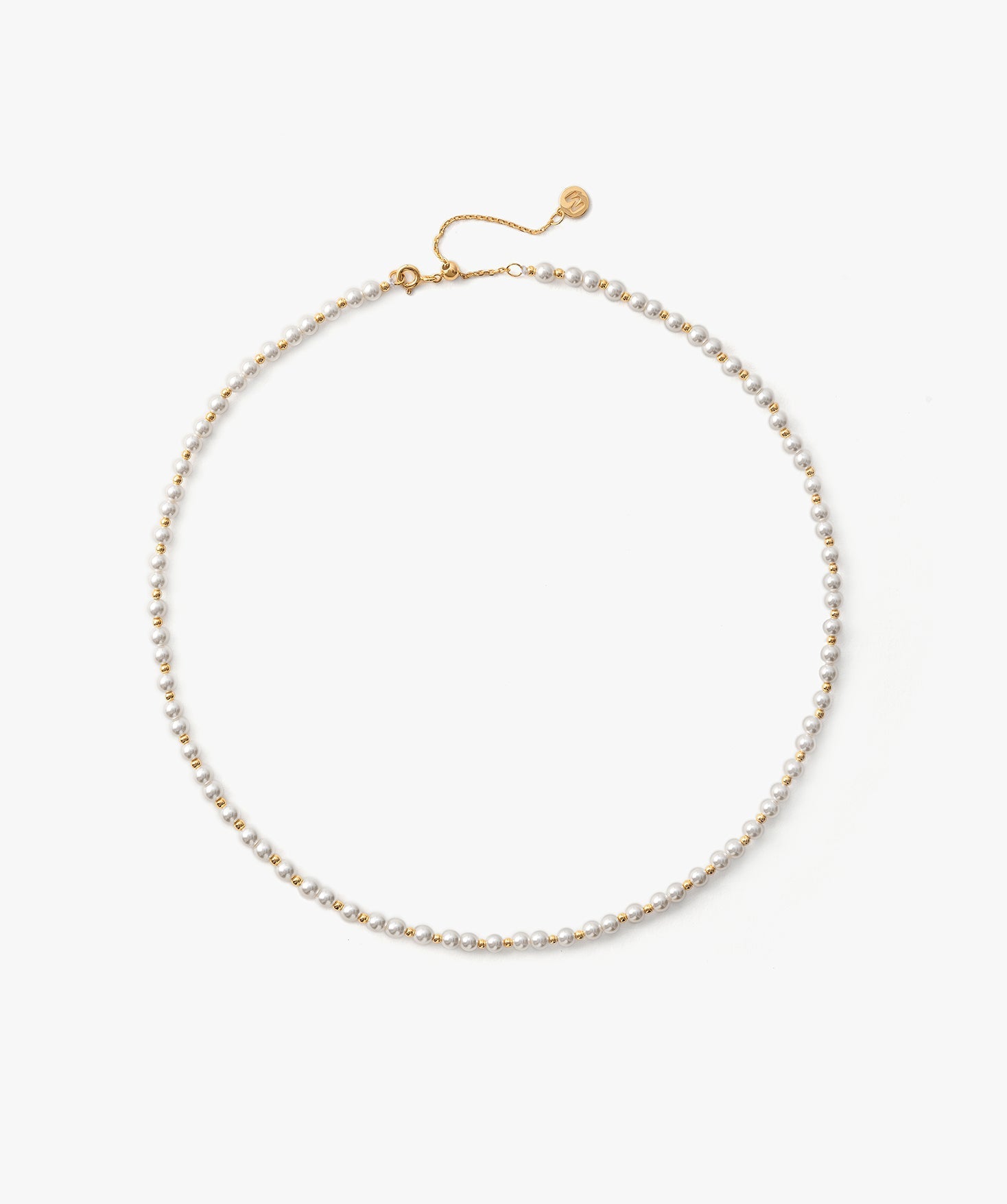 Classic Pearl Alternating Beaded Necklace | 18ct Gold Plated Vermeil – MaiaMina