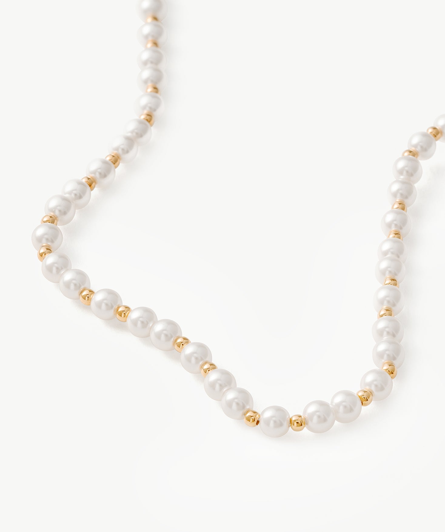 Classic Pearl Alternating Beaded Necklace | 18ct Gold Plated Vermeil – MaiaMina
