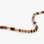 Multi-Gemstone and 18K Gold Plated Sterling Silver Beaded Necklace | Unique Women's Jewelry | MaiaMina