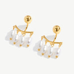 Gold Pearl Drop Earrings with Freshwater Pearls | MaiaMina