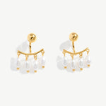 Gold Pearl Drop Earrings with Freshwater Pearls | MaiaMina