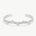 MaiaMina Silver Cuff Bracelet Geometric Link Hexagon CZ Open Bangle LYNKA