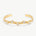 MaiaMina Gold Cuff Bracelet Geometric Link CZ Open Bangle LYNKA