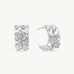 MaiaMina Hoop Earrings Rhodium Plated Geometric Link Chunky Hoop Earrings LYNKA