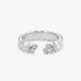 MaiaMina Open Ring Sterling Silver Geometric CZ Statement Ring LYNKA