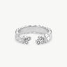 MaiaMina Open Ring Sterling Silver Geometric CZ Statement Ring LYNKA