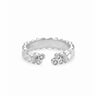 MaiaMina Open Ring Sterling Silver Geometric CZ Statement Ring LYNKA