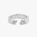 MaiaMina Open Ring Sterling Silver Geometric CZ Statement Ring LYNKA