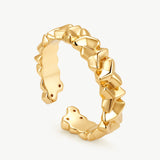MaiaMina Open Ring Gold Vermeil Sculptural Statement Ring Minimal Modern Jewelry LYNKA
