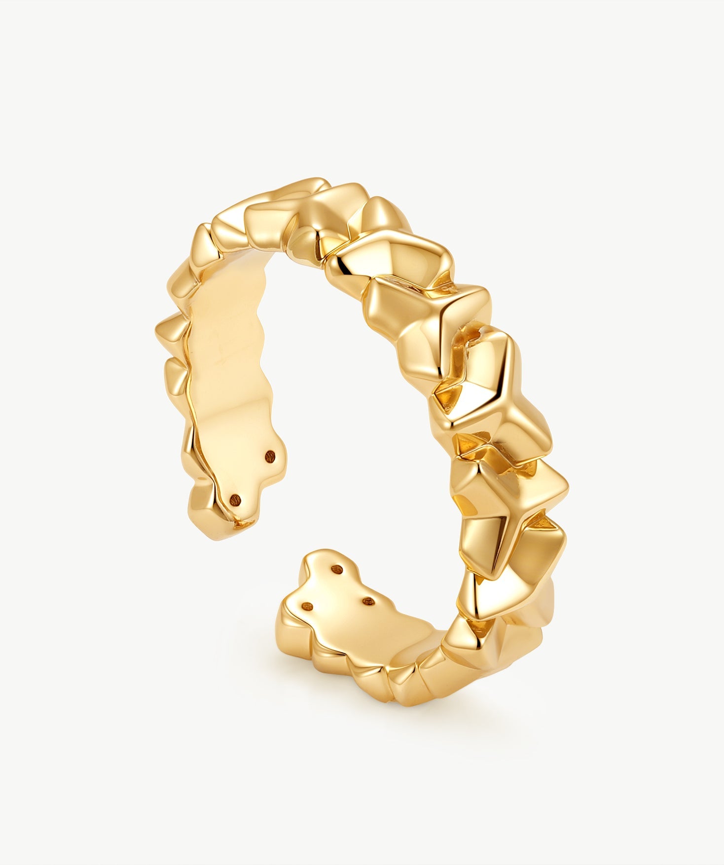 MaiaMina Open Ring Gold Vermeil Sculptural Statement Ring Minimal Modern Jewelry LYNKA