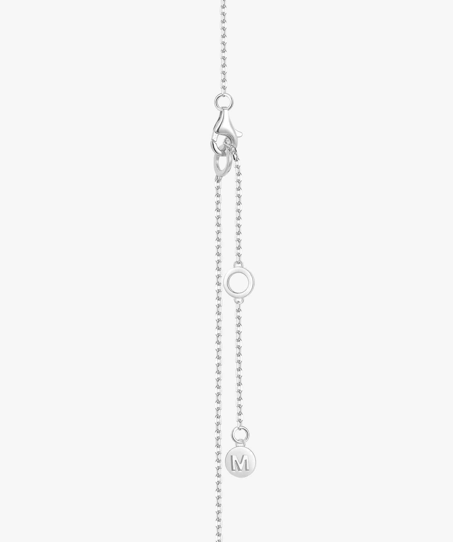 MaiaMina Pendant Necklace Sterling Silver Geometric Link Charm Necklace LYNKA