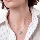 MaiaMina Pendant Necklace Sterling Silver Geometric Link Charm Necklace LYNKA
