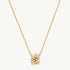 MaiaMina Pendant Necklace Gold Vermeil Two Tone Geometric Link Charm Necklace LYNKA