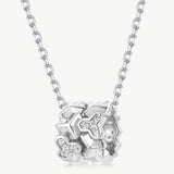 MaiaMina Pendant Necklace Sterling Silver Geometric Link Charm Necklace LYNKA