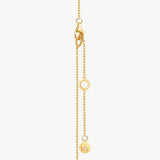 MaiaMina Gold Pearl Pendant Necklace Hexagon CZ Freshwater Pearl Drop LYNKA