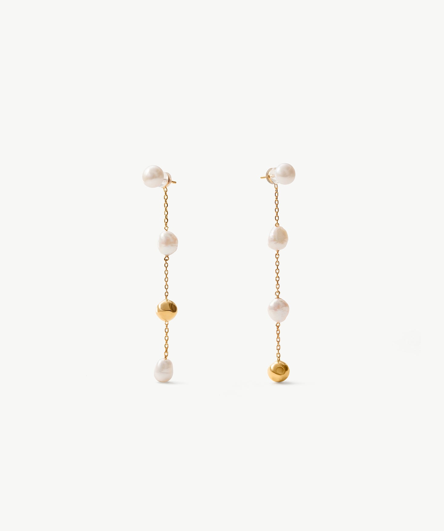 Molten Baroque Pearl Drop Earrings – Modern Elegance in Motion | MaiaMina