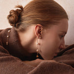 Molten Baroque Pearl Drop Earrings – Modern Elegance in Motion | MaiaMina