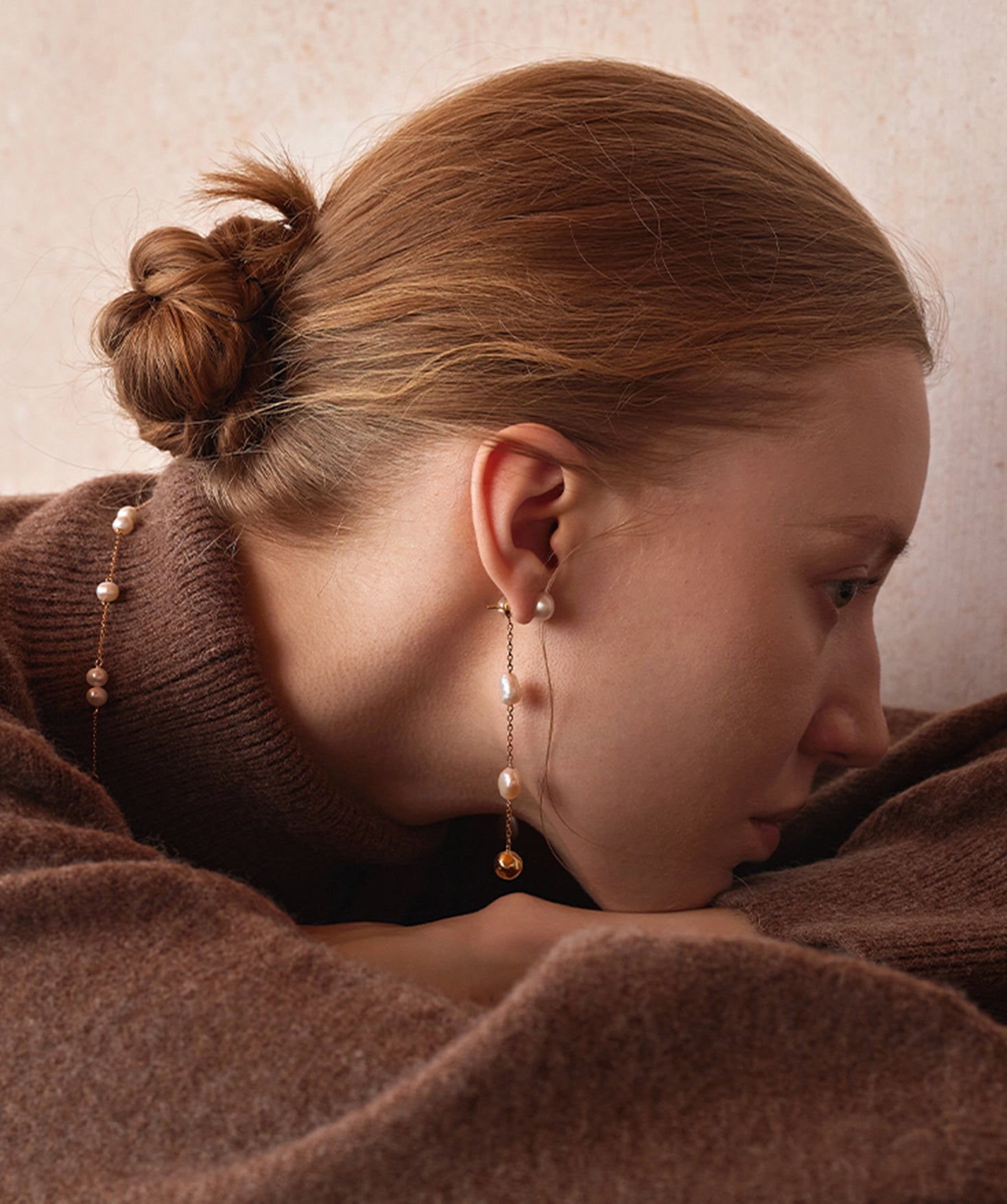 Molten Baroque Pearl Drop Earrings – Modern Elegance in Motion | MaiaMina