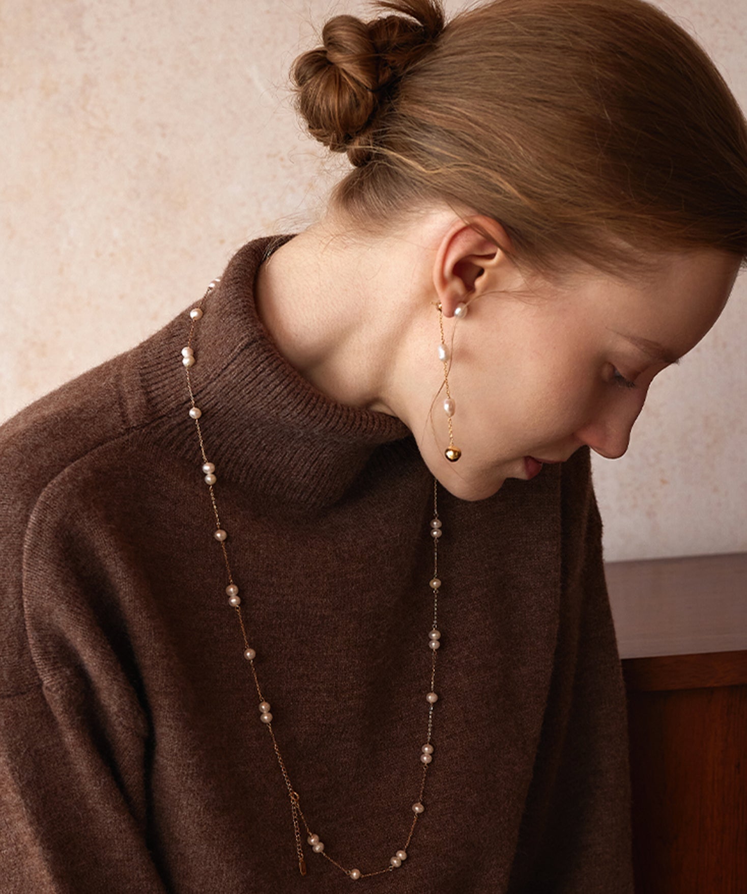 Molten Baroque Pearl Drop Earrings – Modern Elegance in Motion | MaiaMina