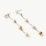 Molten Baroque Pearl Drop Earrings – Modern Elegance in Motion | MaiaMina