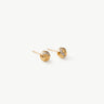 Gold Molten Stud Earrings with Pavé Detail – 18K Gold Vermeil Jewelry | MaiaMina