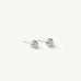 Silver Molten Stud Earrings with Pavé Detail – Rhodium Plated Recycled Silver | MaiaMina