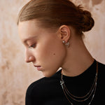 Molten Eroded Stud Earrings in Silver – Sculptural Studs in Recycled Sterling Silver | MaiaMina