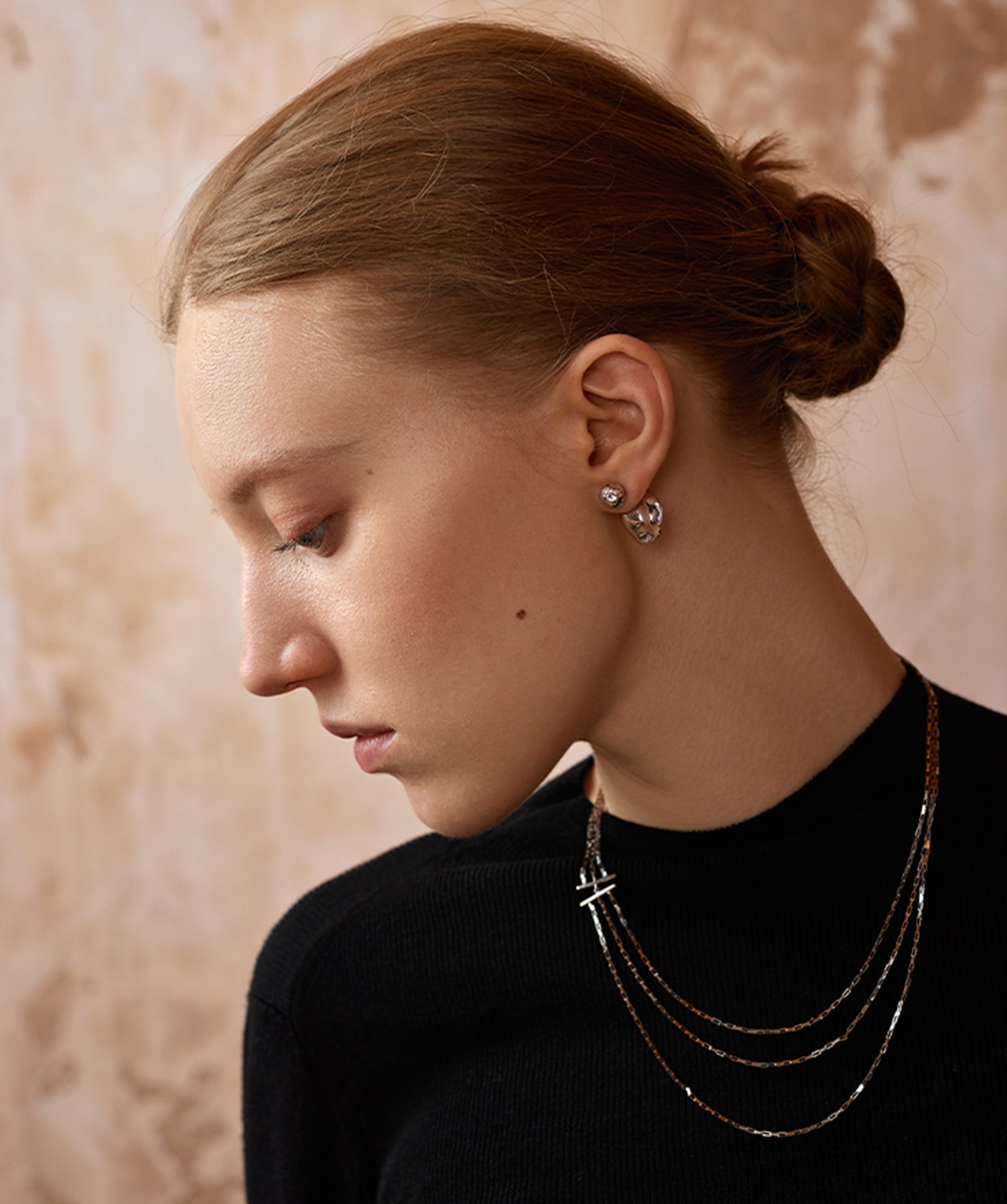 Molten Eroded Stud Earrings in Silver – Sculptural Studs in Recycled Sterling Silver | MaiaMina