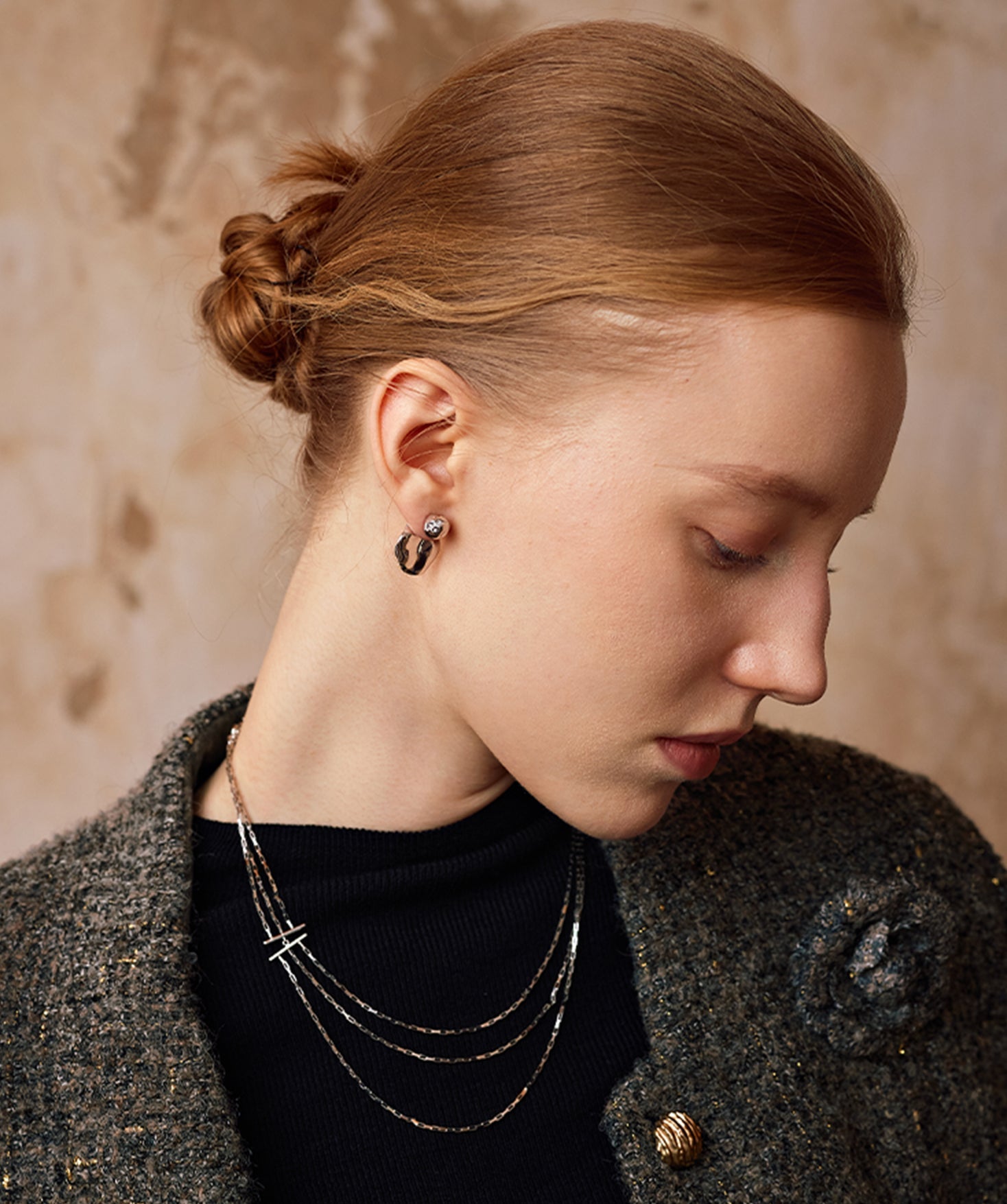 Molten Eroded Stud Earrings in Silver – Sculptural Studs in Recycled Sterling Silver | MaiaMina