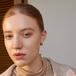 Gold Pearl Dual Stud Earrings – Modern Elegant 18K Gold Vermeil | MaiaMina