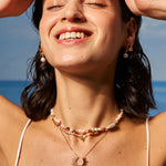 Gold and Pearl Drop Earrings with 18K Gold Plating | Elegant Women's Jewelry | MaiaMina