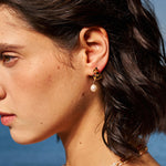 Gold and Pearl Drop Earrings with 18K Gold Plating | Elegant Women's Jewelry | MaiaMina