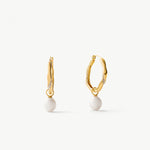 Molten Pearl Pave Hoop Earrings – Detachable Freshwater Pearl Hoops | MaiaMina