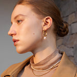 Molten Pearl Pave Hoop Earrings – Detachable Freshwater Pearl Hoops | MaiaMina