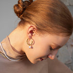 Molten Pearl Pave Hoop Earrings – Detachable Freshwater Pearl Hoops | MaiaMina