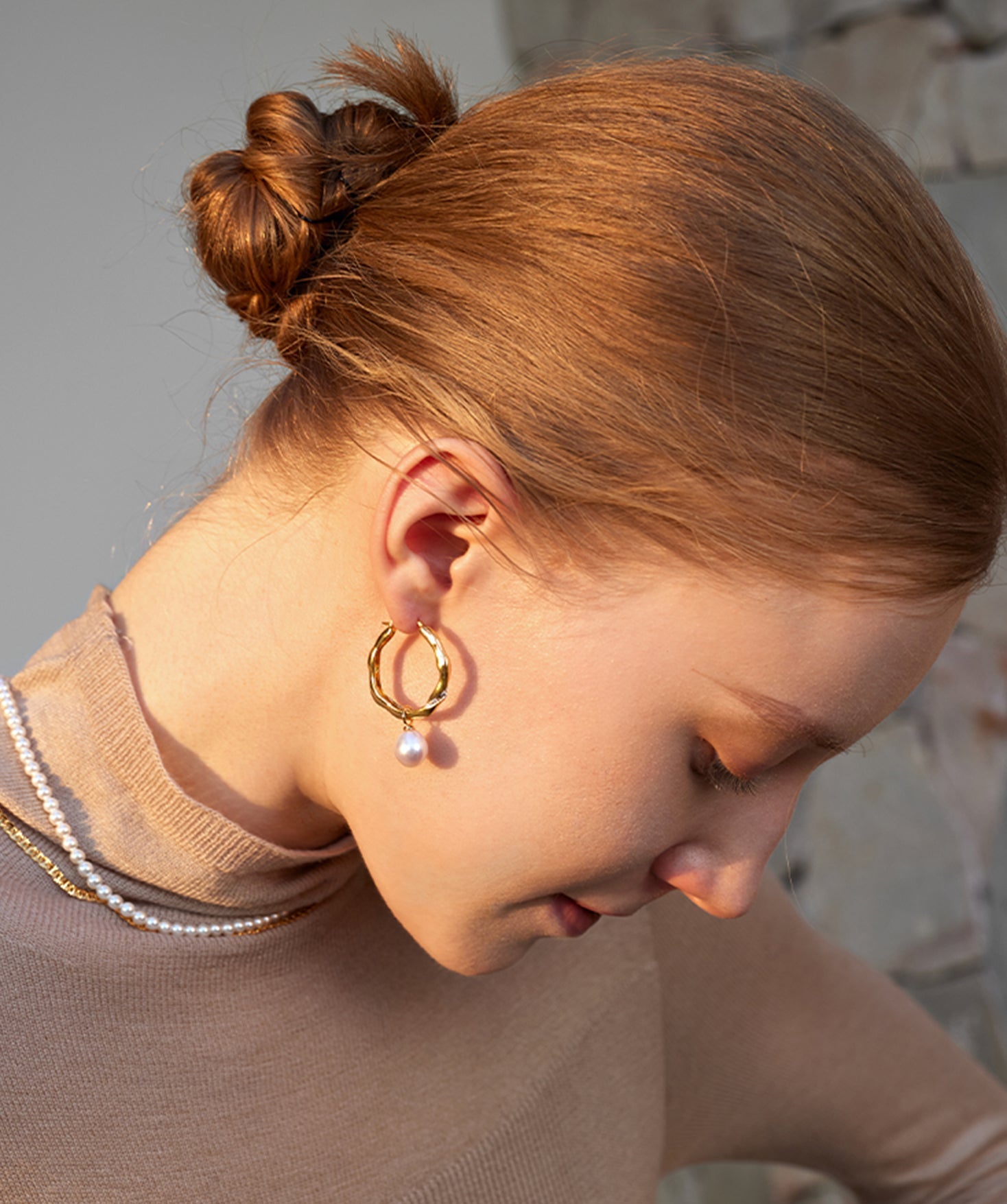 Molten Pearl Pave Hoop Earrings – Detachable Freshwater Pearl Hoops | MaiaMina