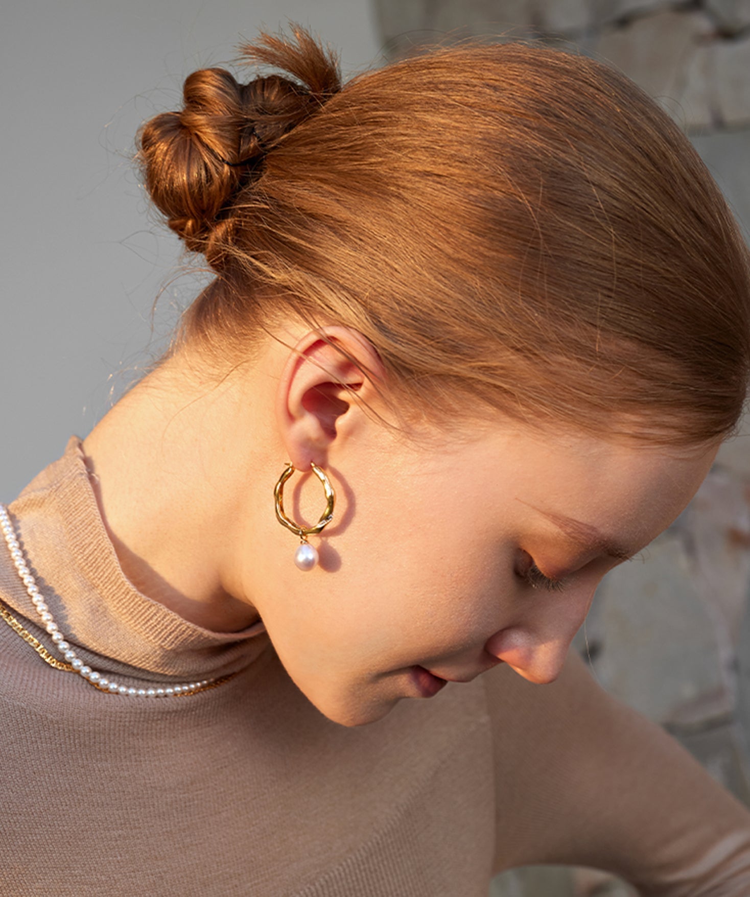 Molten Pearl Pave Hoop Earrings – Detachable Freshwater Pearl Hoops | MaiaMina