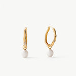 Molten Pearl Pave Hoop Earrings – Detachable Freshwater Pearl Hoops | MaiaMina