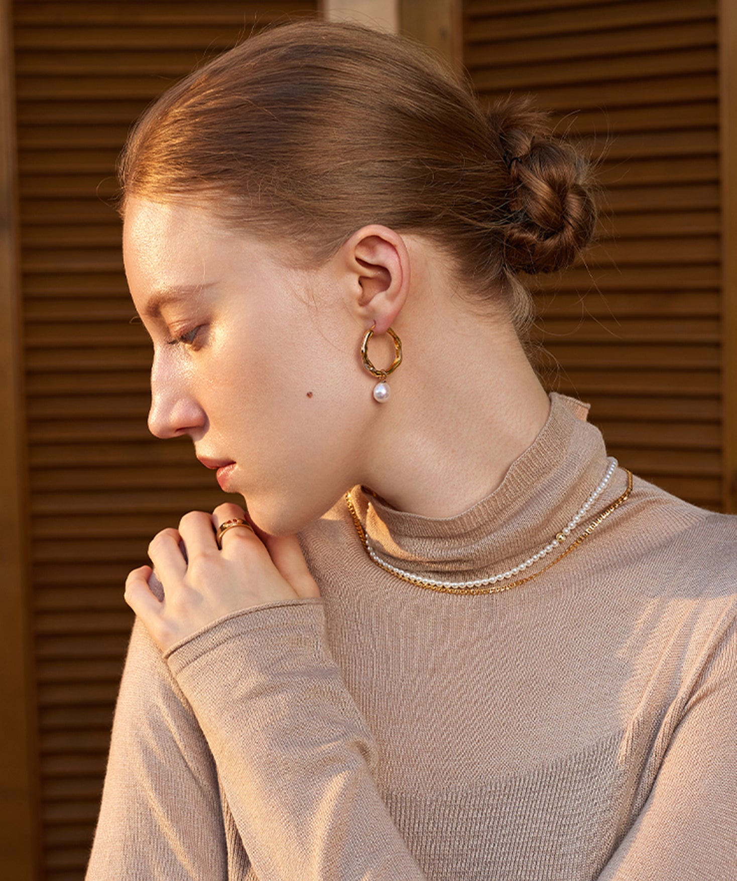 Molten Pearl Pave Hoop Earrings – Detachable Freshwater Pearl Hoops | MaiaMina