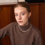 Gold Pearl Pave Mini Hoop Earrings – Sculptural 18K Gold Vermeil Jewelry | MaiaMina