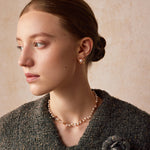 Molten Pearl Wavy Stud Earrings in 18K Gold Vermeil – MaiaMina