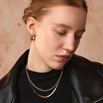 Molten Two-Tone Stud Earrings – Gold and Silver Sculptural Studs | MaiaMina