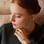 Molten Two-Tone Stud Earrings – Gold and Silver Sculptural Studs | MaiaMina