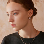 Molten Two-Tone Stud Earrings – Gold and Silver Sculptural Studs | MaiaMina