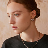 Molten Two-Tone Stud Earrings – Gold and Silver Sculptural Studs | MaiaMina