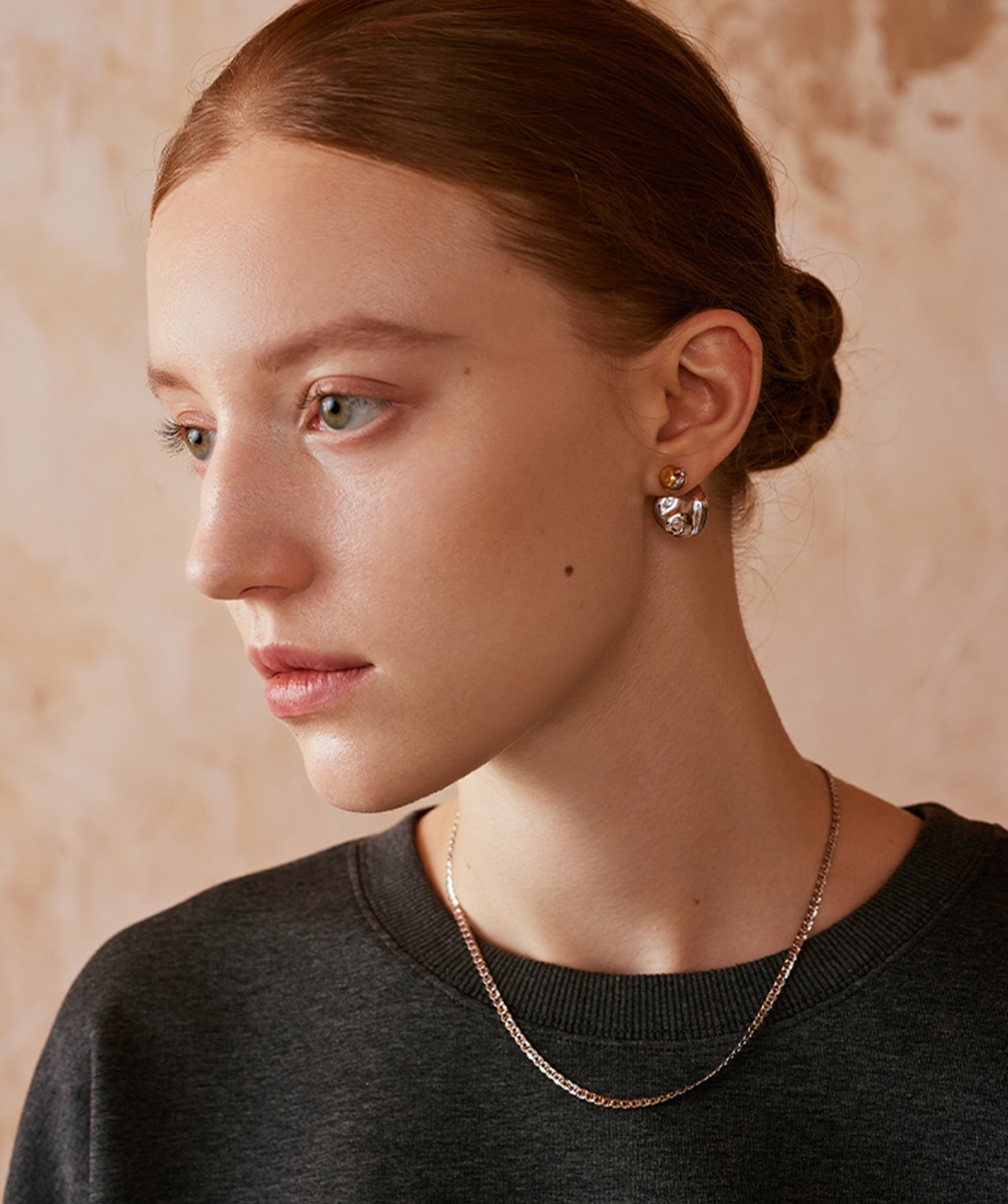 Molten Two-Tone Stud Earrings – Gold and Silver Sculptural Studs | MaiaMina